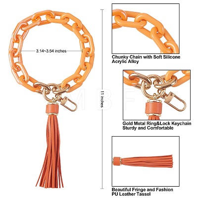 Chain Link Wristlet Keychain HJEW-SW00013-04-1