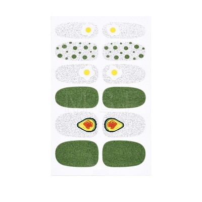 Avocados & Strawberries & Flowers Full Cover Nail Art Stickers MRMJ-T109-WSZ479-1