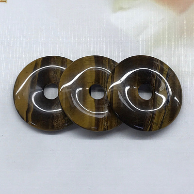 Natural Tiger Eye Pendants G-WH0016-54J-1
