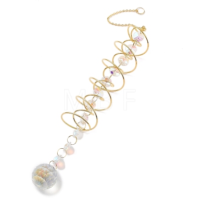 Spiral Alloy Hanging Ornaments HJEW-Q012-01A-1