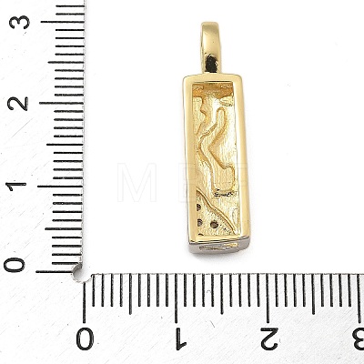 Brass Micro Pave Cubic Zirconia Pendants KK-B126-02G-I-1