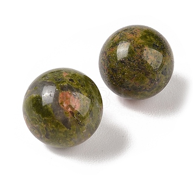 Natural Unakite No Hole Sphere Beads G-K353-04C-05-1