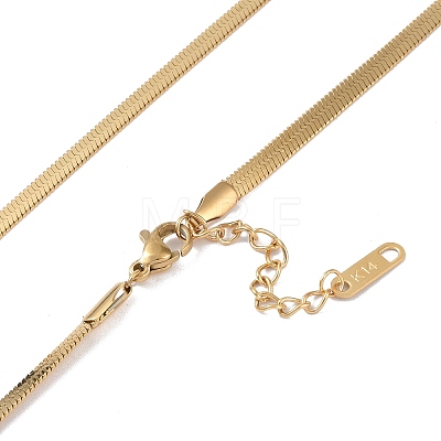 Ion Plating(IP) 304 Stainless Steel Snake Chain Necklaces NJEW-G081-12G-1