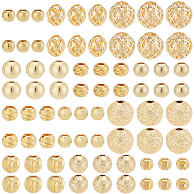   120Pcs 12 Styles Brass and Alloy Spacer Beads FIND-PH0017-39-1