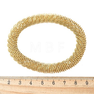 304 Stainless Steel Stretch Bangles for Women BJEW-P315-02E-G-1