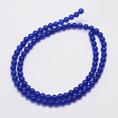 Natural & Dyed Malaysia Jade Bead Strands X-G-A146-4mm-A22-1