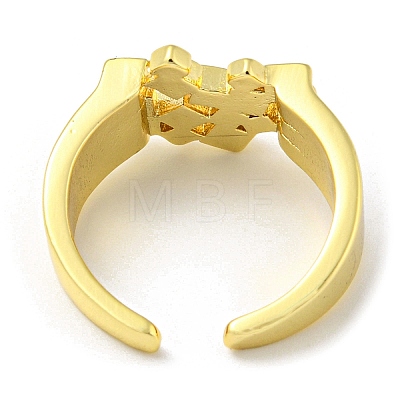 Brass Open Cuff Rings for Women RJEW-G303-01A-G-1