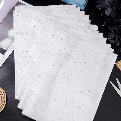 24 Sheets Glitter Hotfix Rhinestone(Hot Melt Adhesive On The Back) AJEW-FG0005-79-1