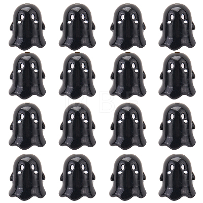 30Pcs Opaque Acrylic Beads MACR-SC0001-60B-1
