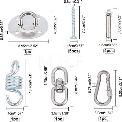 201 Stainless Steel Swing Hook STAS-WH0023-78-1