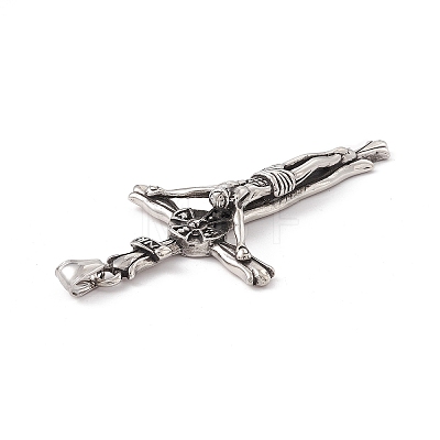 304 Stainless Steel Pendants X-STAS-E158-01AS-1