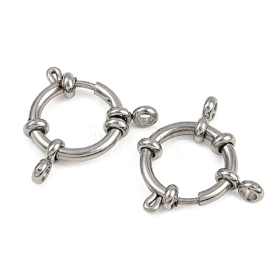 304 Stainless Steel Spring Ring Clasps STAS-B095-03P-04-1