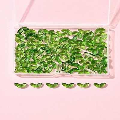 100Pcs Spray Painted Transparent Glass Beads GLAA-FS0002-04-1