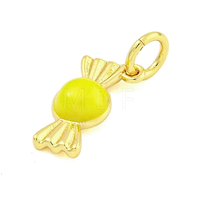 Rack Plating Brass Enamel Pendants KK-U021-04A-G-1