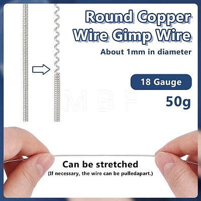 50g Round Copper Wire Gimp Wire CWIR-OC0001-02B-1