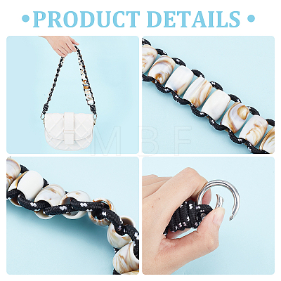 Marble Pattern Acrylic Beaded Bag Straps DIY-WH0304-351-1