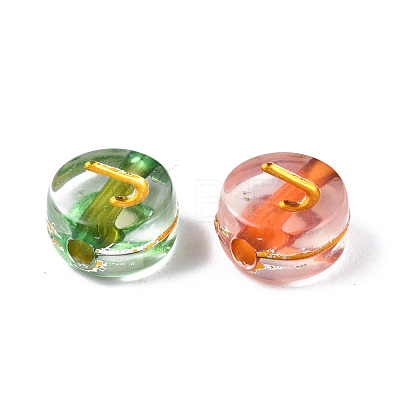 Transparent Electroplate Acrylic Beads TACR-S273-07-1