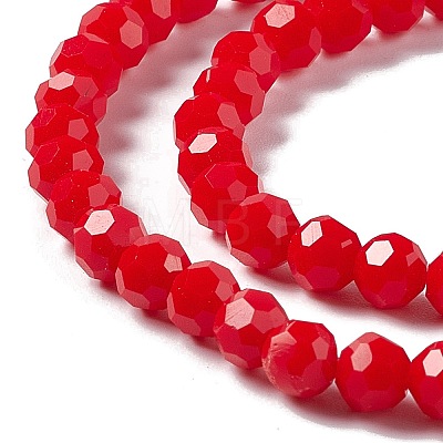 Faceted(32 Facets) Glass Beads Strands LS-EGLA-J042-35B-05-1