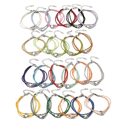 Polyester Multi-Strand Bracelets FB-CBA983F-02P-1