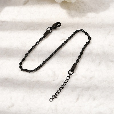 304 Stainless Steel Rope Chain Bracelets for Women BJEW-P395-01EB-1