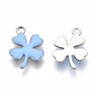 201 Stainless Steel Enamel Charms STAS-N088-18-1