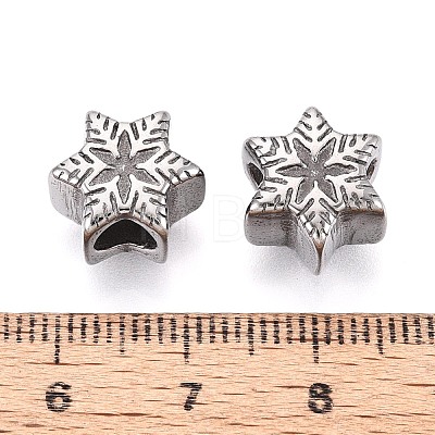 304 Stainless Steel European Style Large Hole Beads STAS-T072-142P-1
