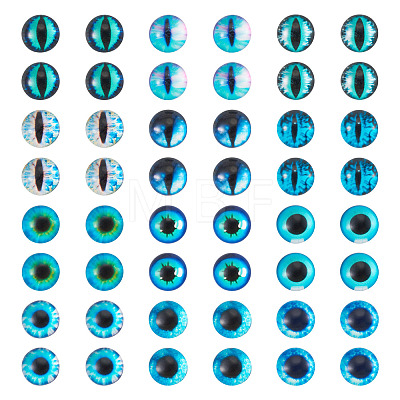 70Pcs 2 Styles Glass Cabochons GLAA-TADJ0001-18E-1