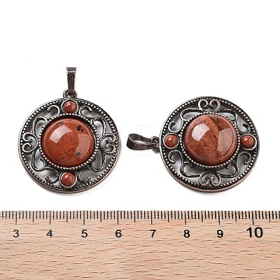 Natural Red Jasper Pendants G-Q158-03A-R05-1