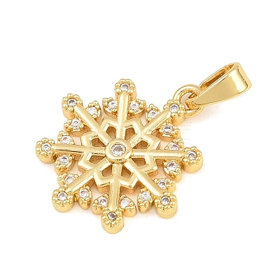 Brass Micro Pave Clear Cubic Zirconia Pendants CU-CBA9B49-02C-G-1