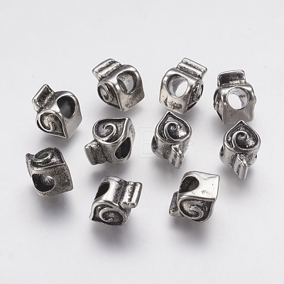 304 Stainless Steel European Beads Enamel Settings STAS-J022-090AS-1
