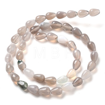 Natural Grey Agate Beads Strands G-B106-A13-01-1