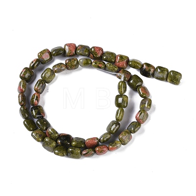 Natural Unakite Beads Strands G-M435-A09-01-1