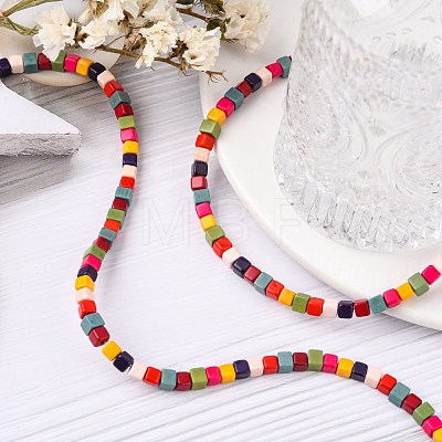 Synthetic Turquoise Beads Strands X-TURQ-G108-4x4mm-12-1