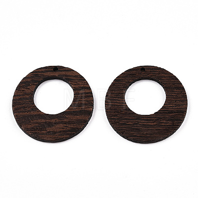 Natural Wenge Wood Pendants WOOD-T023-52A-01-1