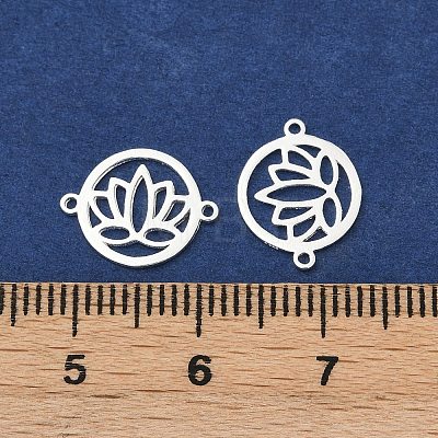 925 Sterling Silver Hollow Connector Charms STER-A046-01S-1