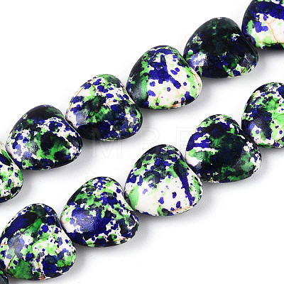Spray Painted Synthetic Turquoise Beads Strands G-N352-28A-07-1
