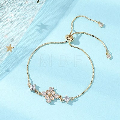 Adjustable Brass Slider Link Bracelets BJEW-JB13038-1