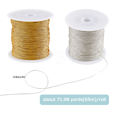 2 Rolls 2 Colors Nylon Thread NWIR-FH0001-03-1