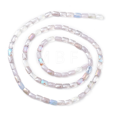 Gradient Color Electroplate Glass Bead Strands GLAA-E042-01B-1