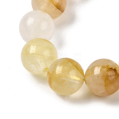 Natural Yellow Hematoid Quartz Beads Strands G-K365-D01-12mm-1