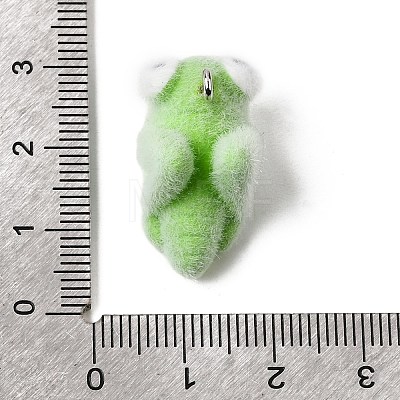 Flocking Opaque Resin Pendants RESI-G123-01O-1
