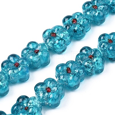 Transparent Handmade Bumpy Lampwork Beads Strands LAMP-S194-022D-1