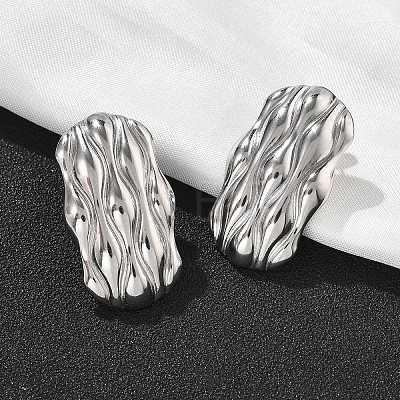 304 Stainless Steel Studs Earrings for Women EJEW-K306-27P-1