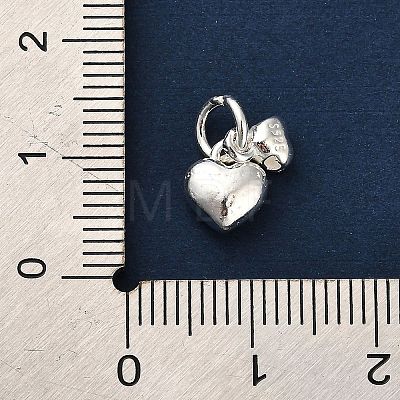 925 Sterling Silver Double Heart Charms FIND-Z069-03S-1