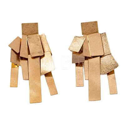 Rectangle Alloy Dangle Stud Earrings FS-WG72D3D-01-1