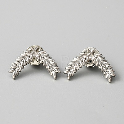 Alloy Wheat Shape Brooch Pin JEWB-WH0028-10P-1