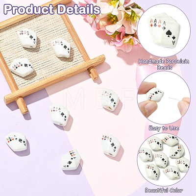 8Pcs Handmade Porcelain Beads PORC-CJ0001-32-1