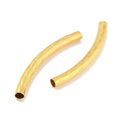 Brass Curved Tube Beads KK-B120-01G-G-1