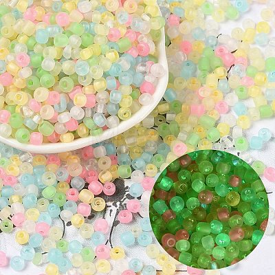 6/0 Luminous Glass Seed Beads SEED-NH0001-01I-1