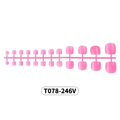 Full Cover Fake Toenails Solid Color Plastic Feet Nails Artificial Toe Nail Tips MRMJ-T078-246V-1